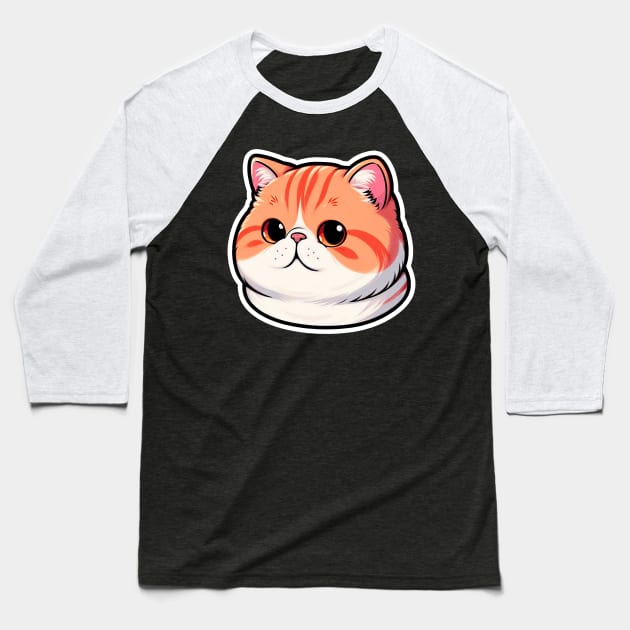 Exotic Shorthair Cat Baseball T-Shirt by Plushism